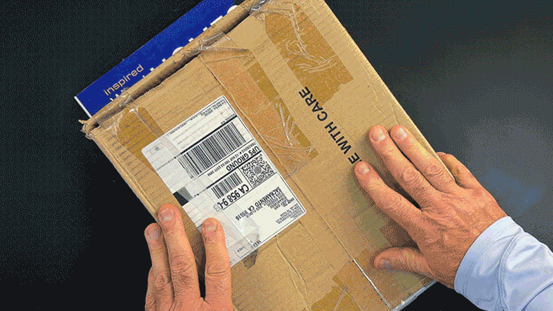 animated gif of unboxing West Coast Homes magazines featuring three ORR Design Office projects.